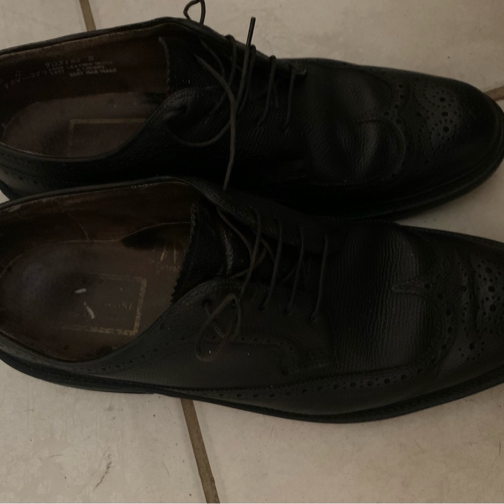 Stewart McGuire Black Leather Men's Dress Shoes - Picture 3 of 12